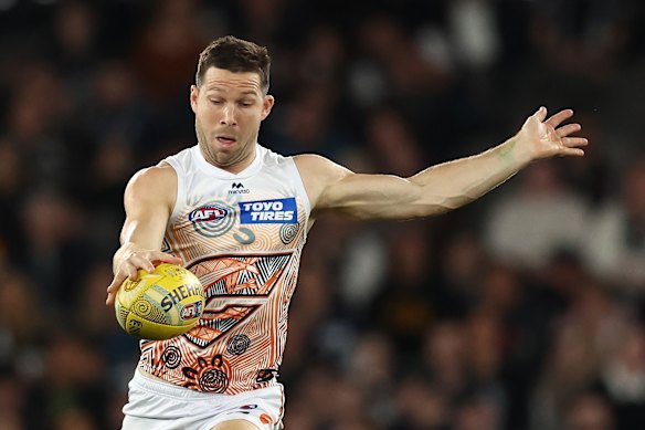 GWS skipper Toby Greene is playing his 250th game.