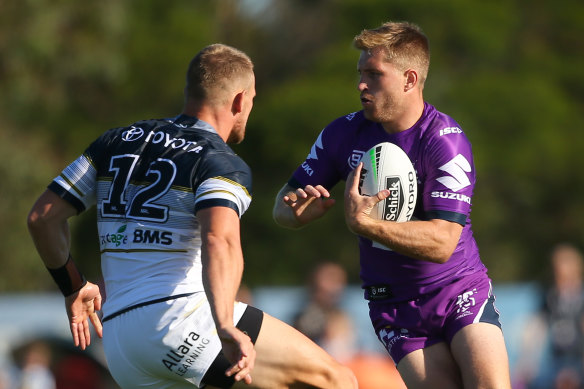 Can't touch this: Melbourne Storm star Cameron Munster puts on a dominant display against the Cowboys.