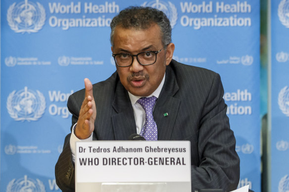 WHO Director-General Tedros Adhanom Ghebreyesus.