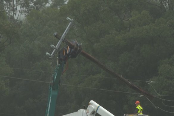A woman was killed and three other people were injured after a car collided with a power pole in the state’s north.