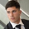 Socceroos World Cup squad members Cristian Volpato and Jason Geria arrive in San Francisco on Sunday.