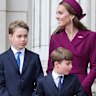 The Prince and Princess of Wales mark VE Day on the Buckingham Palace balcony with their children (L-R) Princes George and Louis, and Princess Charlotte.
