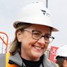 Premier Jacinta Allan at a Suburban Rail Loop site in Burwood in June.