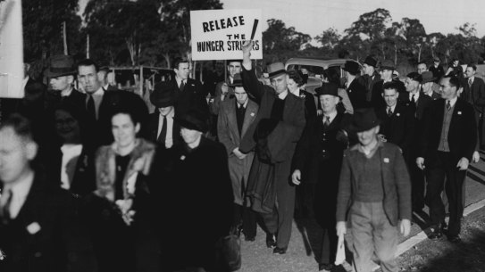 ‘Carrying placards and singing “Solidarity for Ever,” the “Internationale,” and other songs, the demonstration continued for more than two hours’. July 12, 1941