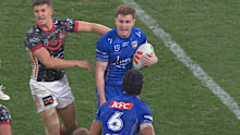 Lachlan Galvin blows up at Stephen Crichton.