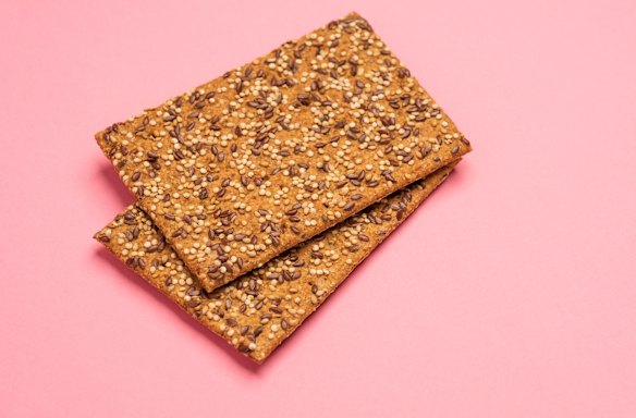 Crackers with linseeds (and sesame) make a nutrient-packed option for lunch.
