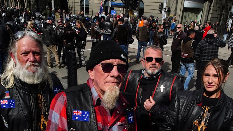 ‘Sick of burying their mates’: Motorcyclists rev engines at parliament in road safety protest