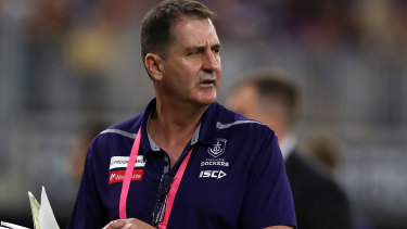Fremantle coach Ross Lyon has said he's committed to the Dockers next season.