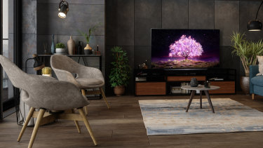 The LG C1 comes in huge sizes to suit the aspirational spaces seen in promotional photos, but also in a small size to suit regular homes.  