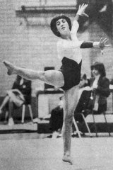 A teenage Alison Wright (now Alison Quigley) in her gymnastics days in the 1980s.