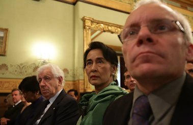 Sean Turnell with Aung San Suu Kyi.