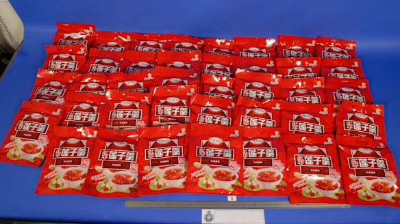 Soup packets which contained drugs from the alleged importation.