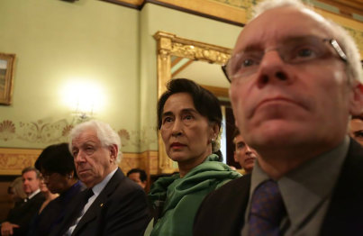 Sean Turnell with Aung San Suu Kyi.