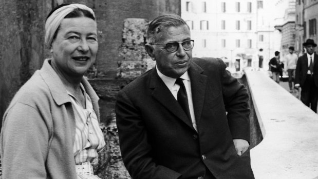Simone de Beauvoir and Jean-Paul Sartre pictured in Rome in 1963.