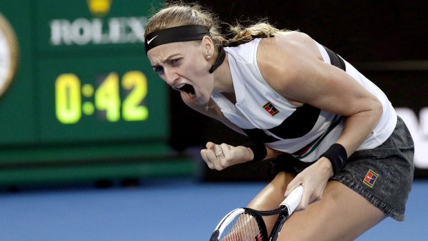 Petra Kvitova's emotional ride back to the top takes another step on Tuesday.