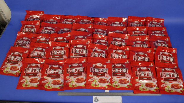 Soup packets which contained drugs from the alleged importation.