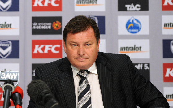 Richard Wilson at a press conference in 2011 when he was still Melbourne Victory managing director.