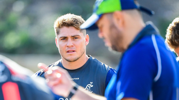 James O'Connor training with the Wallabies in Brisbane. 
