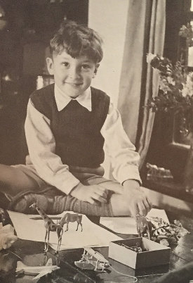 Andrew Jack, aged five, with some favourite toys.