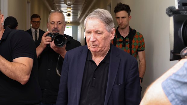 Dennis Richardson walks through the press gallery in Parliament House on Thursday.