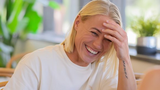 At lunch with Erin Phillips at Cafe Oar in West Lakes South Australia.