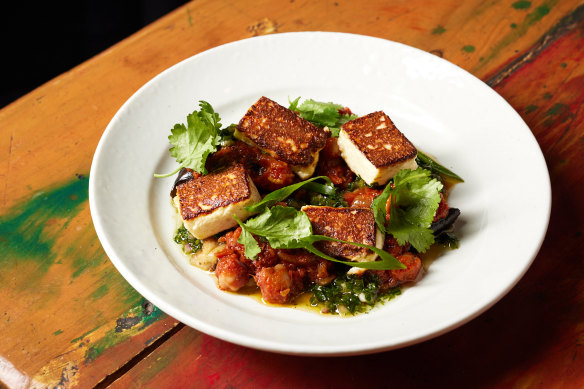 Roast pumpkin sabzi with house-made paneer is one of Harry Mangat’s current dishes.