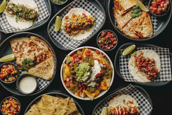A spread of tacos, nachos and quesadillas from Pocket Bar in Terrigal.