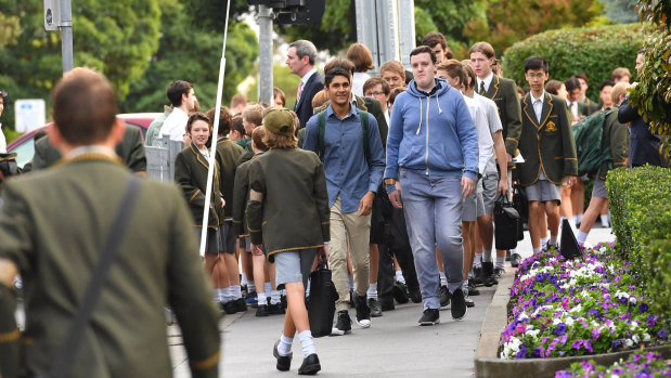 Trinity Grammar year 12 students protested the sacking of their vice principal by wearing "smart casual" clothes to school instead of their uniforms. 