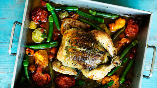A roast chicken can supply a week of meals.