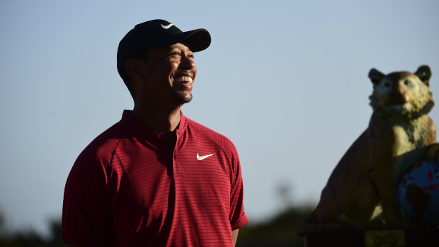 Busy: Tiger Woods has touched down in Australia hours after the finish of his Hero World Challenge tournament.