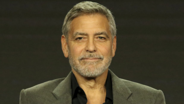 George Clooney at the Catch-22 panel during the Television Critics Association conference on Tuesday.