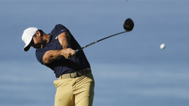 Defensive: Reigning champion Jason Day made a solid start to his title defence.