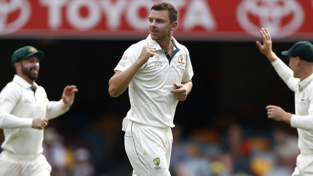 Josh Hazlewood finished with six wickets in the Gabba Test.