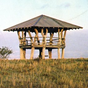 The Environa bandstand as it appears on the front cover of the 1978 booklet 'Undiscovered Canberra', by Allan J. Mortlock and Bernice Anderson.