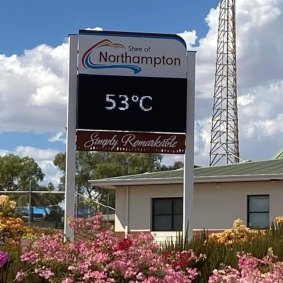 Shire of Northampton in the Mid West has seen temperatures of 53 degrees while suffering power outages.