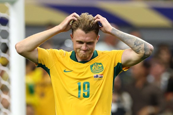 Defender Harry Souttar missed Australia’s opening his shot.