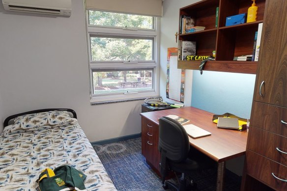 A standard room at St Leo’s College.