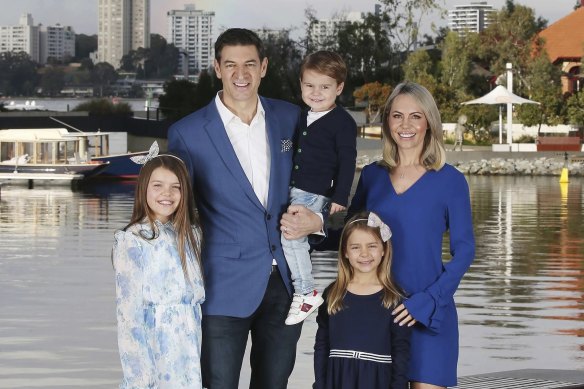 Basil and Amy Zempilas with children, Ava, Chloe and Anthony.