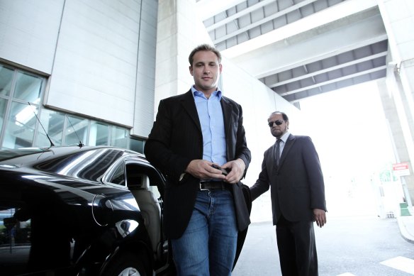 David Rohrsheim (left) in 2012, when he was launching a not-yet-ubiquitous service called Uber in Australia. The firm needed a big base of customers and workers to offer rides seamlessly. Subsidised pricing helped get it there.