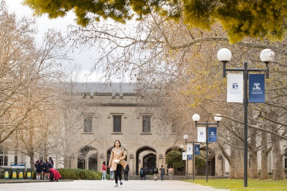 About 100 people have been evacuated from the University of Melbourne after a chemical spill.