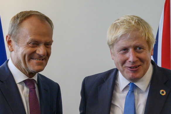 European Council president Donald Tusk received special correspondence from Boris Johnson.