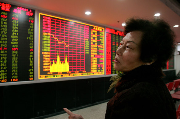 China’s sharemarkets are showing signs of vulnerability. 