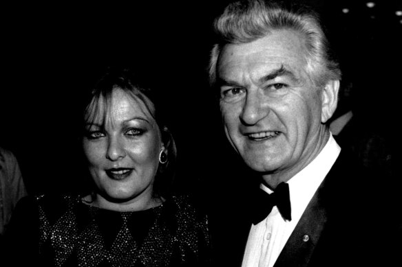 Rosslyn Dillon and Bob Hawke together in 1985.