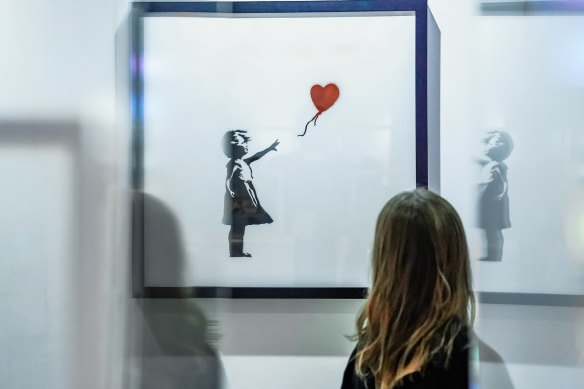 The exhibition includes interactive rooms full of the anonymous artist’s work, including an infinity room.