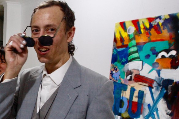 Australian artist Anthony Lister at the opening of an exhibition in 2019.
