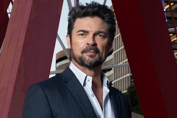 Karl Urban at Sydney’s Luna Park this month for the launch of The Boys’ final season. 