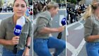 Nine News US correspondent Lauren Tomasi was hit by a rubber bullet while reporting on protests and riots in Los Angeles.