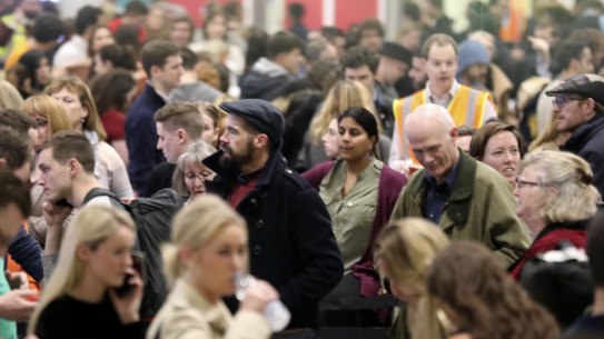 The scene at the closed-down Gatwick airport on Friday.