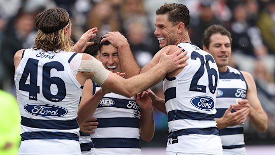 Geelong’s win over Adelaide was soured by the injury to Patrick Dangerfield.