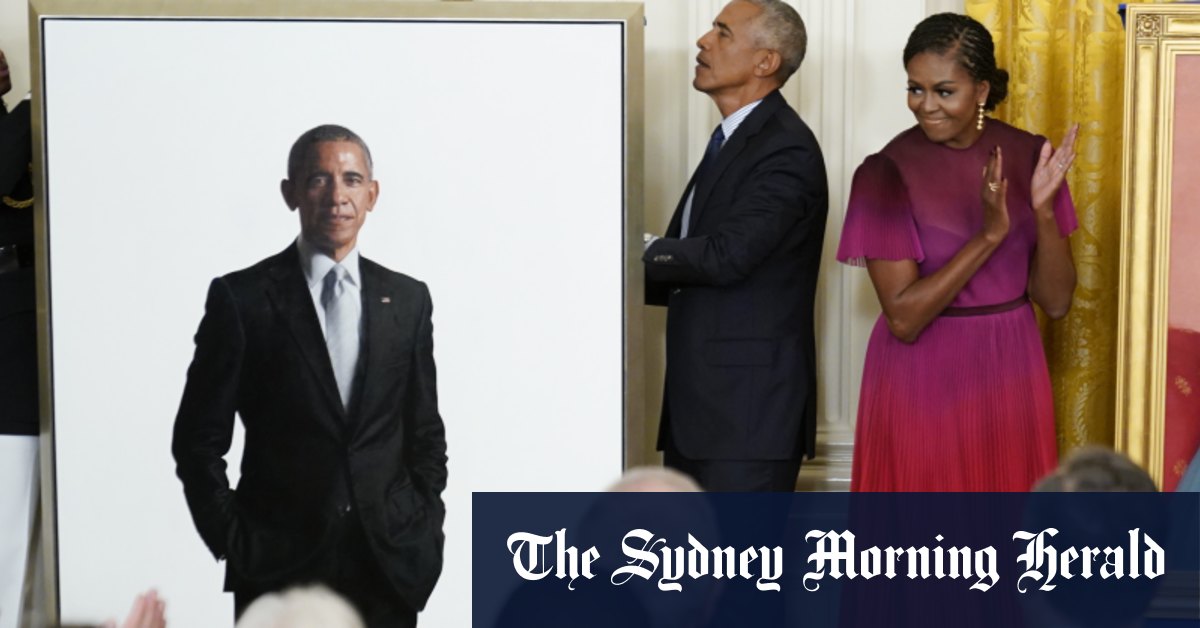 Un portret al lui Barack Obama a fost dezvăluit la Casa Albă la inhalare
